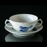 Blue Flower, Braided, Soup cup with saucer no. 10/8281 or 107, Royal Copenhagen