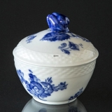 Blue Flower, Braided, small Sugar Bowl with Lid no. 10/8081 or 153, Royal Copenhagen