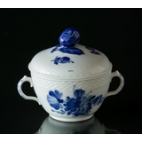 Blue Flower, Braided, large Sugar Bowl, with lid no. 10/8142 or 159, Royal Copenhagen