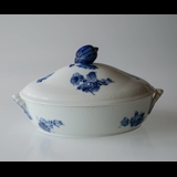 Blue Flower, Braided, oval Dish with Cover no. 10/8174 or 172, Royal Copenhagen