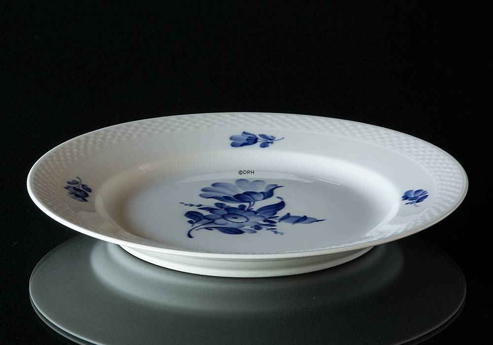 Blå Blomst Flettet, flad tallerken Ø25,5cm nr. 10/8097 eller 624