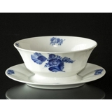 Blue Flower, Angular, Sauce boat on fixed stand no. 10/8631 or 563