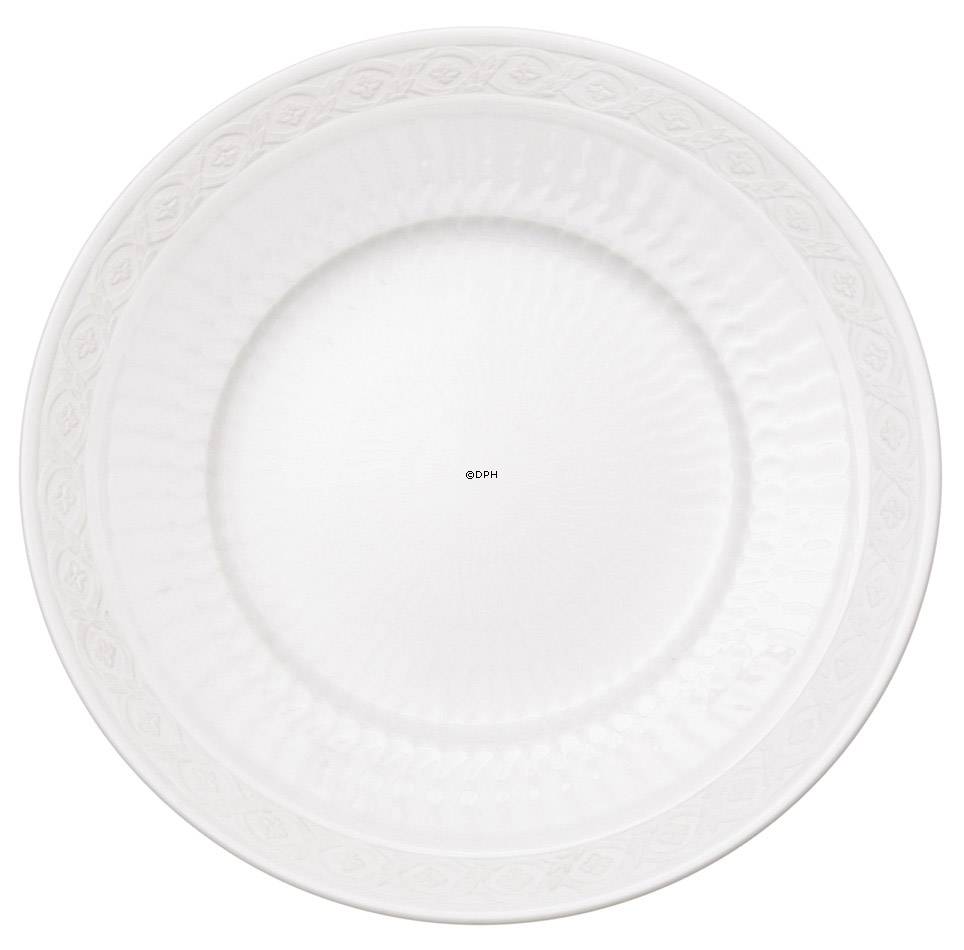 Hvid vifte, flad tallerken 19cm nr. 619, Royal Copenhagen