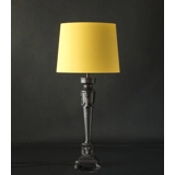 Round cylindrical lampshade height 27 cm, yellow chintz fabric