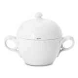 White Half Lace sugar bowl, capacity 20 cl, Royal Copenhagen