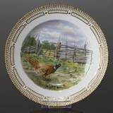 Fauna Danica plate with pheasant , Royal Copenhagen