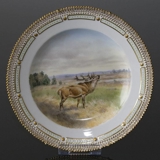 Fauna Danica plate with red deer, Royal Copenhagen
