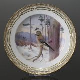 Fauna Danica plate with black headed jay, Royal Copenhagen