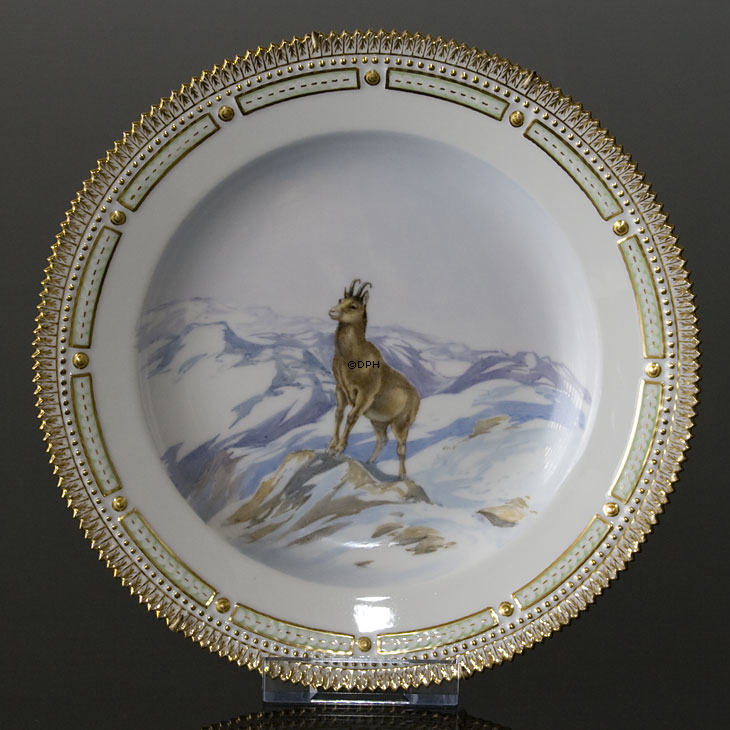 Fauna Danica flad tallerken med gemse, Royal Copenhagen