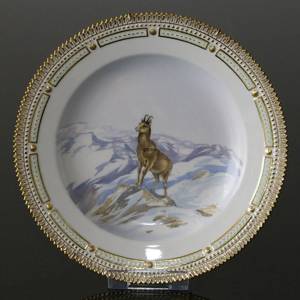 Fauna Danica flad tallerken med gemse, Royal Copenhagen | Nr. 1141624-16 | DPH Trading