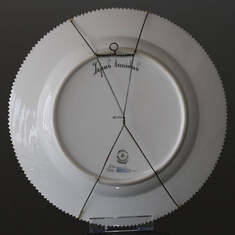 Fauna Danica flad tallerken med snehare, Royal Copenhagen