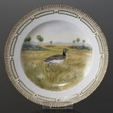 Fauna Danica Hunting Service, Birds plate with little bustard, Royal Copenhagen