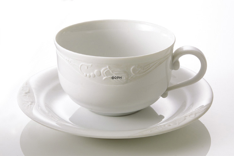 Hvid Magnolia Classic, Kaffekop nr. 071 Ø9,5 med underkop Ø14,5,  indhold 19cl, Royal Copenhagen