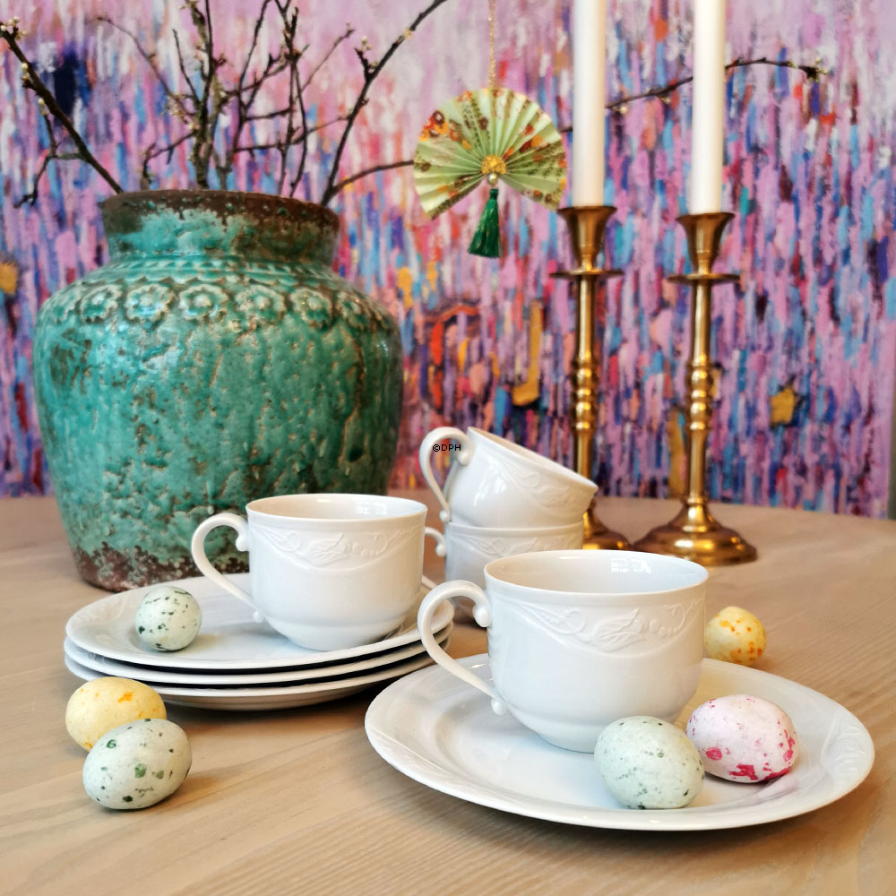 Hvid Magnolia Classic, Flad tallerken 17 cm nr. 617, Royal Copenhagen