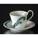 1988 Jingle Bells high handle cup with saucer, Royal Copenhagen