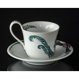 1988 Jingle Bells high handle cup with saucer, Royal Copenhagen