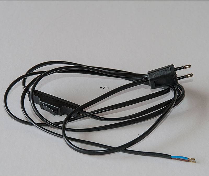 Sort ledning med afbryder 2,3 meter