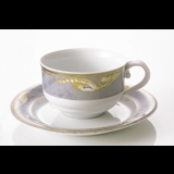 Magnolia, Grey with Gold, Coffee cup and saucer no. 071, capacity 19 cl