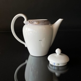 Magnolia, Grå med Guld, stor Kaffekande/eller Tekande nr. 128, Indhold 100 cl, Royal Copenhagen