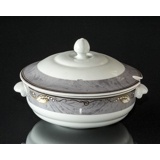 Magnolia, Grey with Gold, Tureen no. 174, capacity 150 cl, Royal Copenhagen