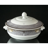 Magnolia, Grey with Gold, Tureen no. 174, capacity 150 cl, Royal Copenhagen