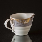 Magnolia, Grey with Gold, Cream Jug no. 394, capacity 16 cl, Royal Copenhagen