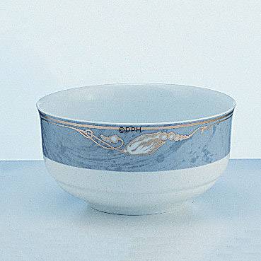 Magnolia, Grå med Guld, rund Salatskål nr. 578, indhold 175 cl, Royal Copenhagen