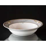 Magnolia, Grå med Guld, dyb Tallerken 18cm nr. 604, Royal Copenhagen