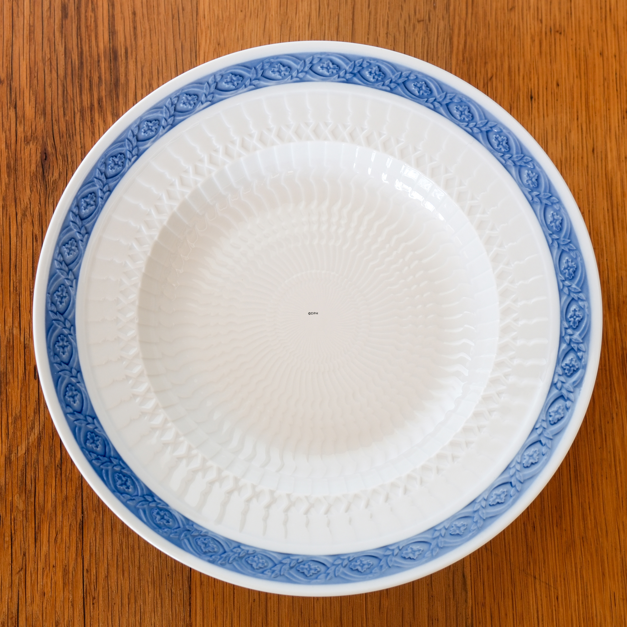 Blå vifte, stor dyb tallerken 25 cm nr. 11514, Royal Copenhagen