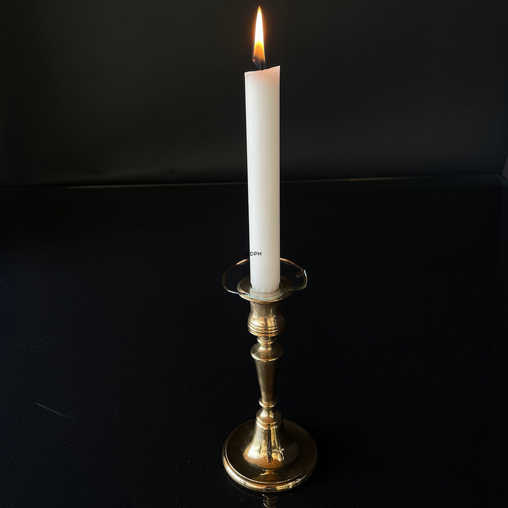 Bølget lysmanchet, guld 7 cm  (indvendigt hul 2,5cm)