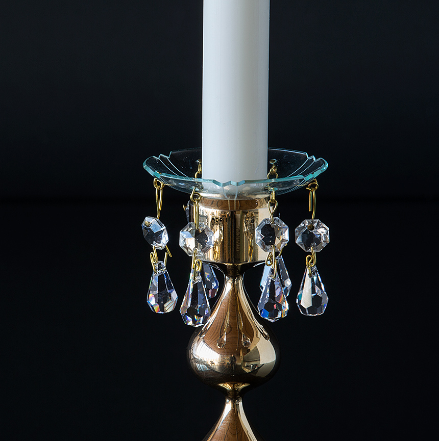 Lysmanchet med små glaskrystal dråber