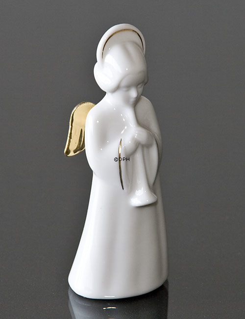 Heavenly Musik, Engel m/Horn m/guld, Bing & Grøndahl nr. 321