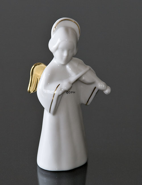 Heavenly Musik, Engel m/Violin m/guld, Bing & Grøndahl nr. 322