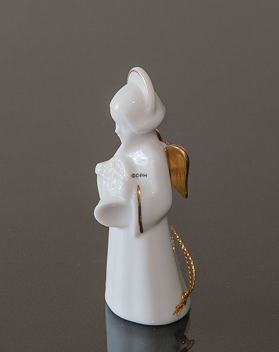 Heavenly Musik, Engel m/Fransk Horn med guld, Bing & Grøndahl nr. 325