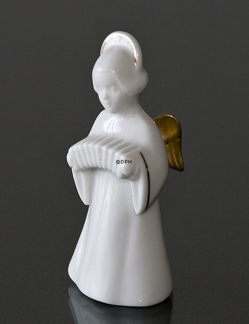 Heavenly Musik, Engel m/Accordion m/guld, Bing & Grøndahl nr. 329