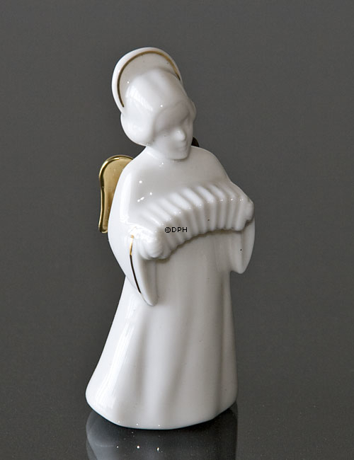 Heavenly Musik, Engel m/Accordion m/guld, Bing & Grøndahl nr. 329