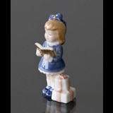 Børnenes Jul 1999, Figur ornament, pige med bog og gaver