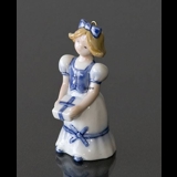 The Children's Christmas 2000 Lisa, Figurine Ornament, Girl with present, Royal Copenhagen