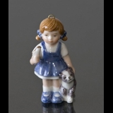 Børnenes Jul 2001 Sophia, Figur ornament, pige med kat