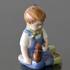 Børnenes Jul 2001 Christian, Figur ornament, dreng med egern | År 2001 | Nr. 1246743 | DPH Trading