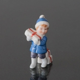 Figurine Ornament 2003, Boy with presents, Royal Copenhagen