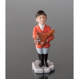 Girl with Saddle, Royal Copenhagen riding figurine no. 762