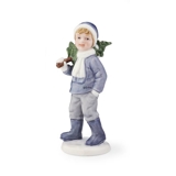 Annual Figurine 2004 Erik, Boy with tree, Royal Copenhagen