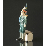 Lisbeth Carl Larsson Figurine, Girl Standing with Swedish flag, Royal Copenhagen figurine no. 003