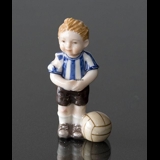 Michael Boy playing soccer, From the series of mini children from Royal Copenhagen no. 007