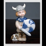 Knud Boy playing Viking, From the series of mini children from Royal Copenhagen no. 009