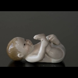 Pludrende baby, Royal Copenhagen figur nr. 027