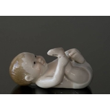 Pludrende baby, Royal Copenhagen figur nr. 027