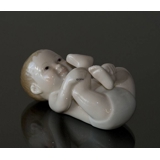 Pludrende baby, Royal Copenhagen figur nr. 027