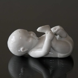 Baby plaudert, weiße Royal Copenhagen Figur Nr. 031